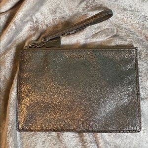 Coach Metallic glitter clutch